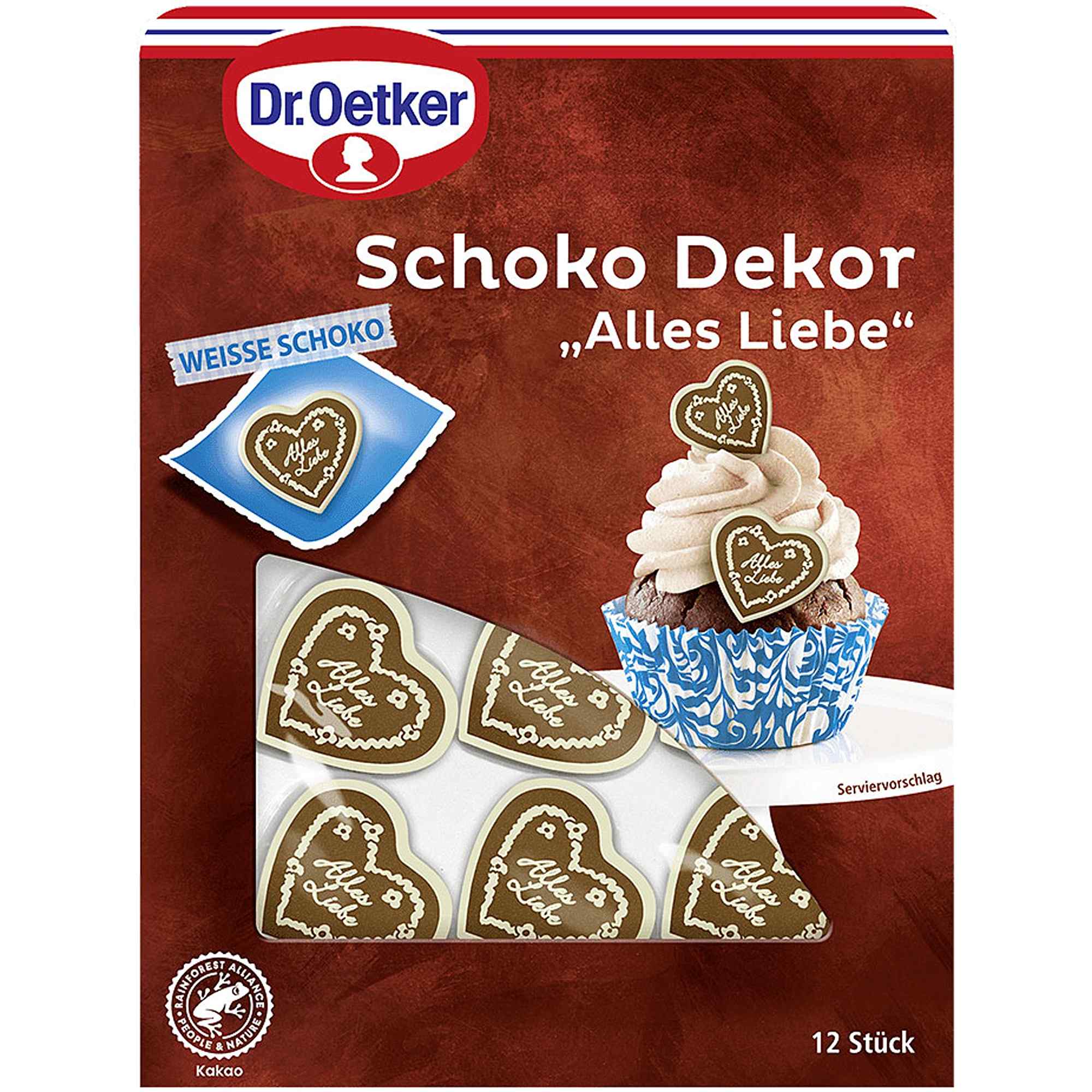 Dr. Oetker Schoko Dekor Alles Liebe 12 Stk. - 18g von Dr. Oetker online  kaufen